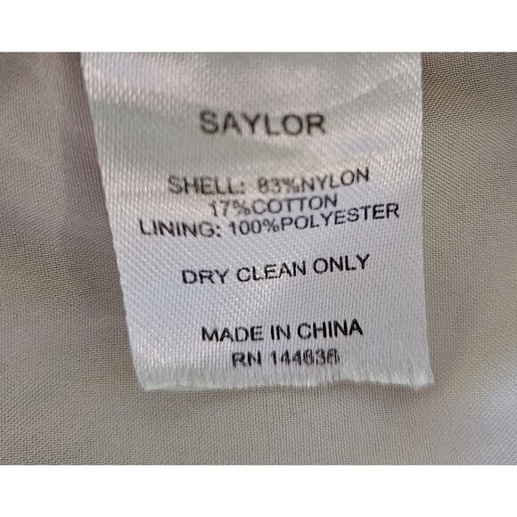 SAYLOR Women’s S Maggy Dress Ivory Beige Floral Lace Bridal Shower Wedding Lined - Picture 10 of 10